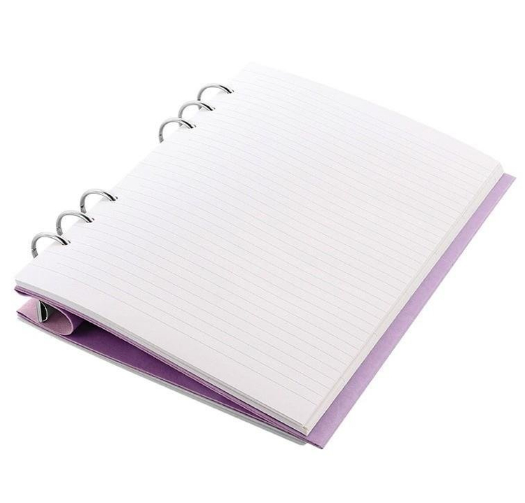 Clipbook fILOFAX CLASSIC A5, notatnik i terminarze bez dat, okładka w kolorze pastelowym liliowym