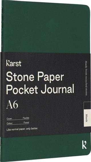 Notatnik kieszonkowy A6 Karst® w miękkiej oprawie z papieru z kamienia – gładki